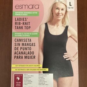 Esmara black Large ribbed tank top